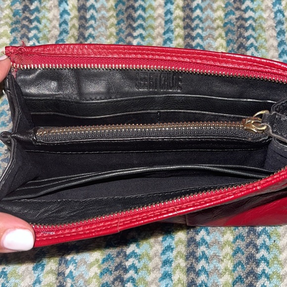 See by Chloe Red Patent Leather Wallet Wristlet Clutch - Picture 3 of 5